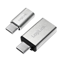 Logilink AU0040 USB-C adapterkészlet, C/M - USB-A/F + C/M - Micro-USB/F, ezüst
