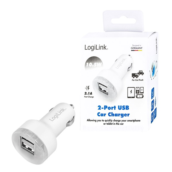 Logilink PA0227 USB autós töltő, 10,5W
