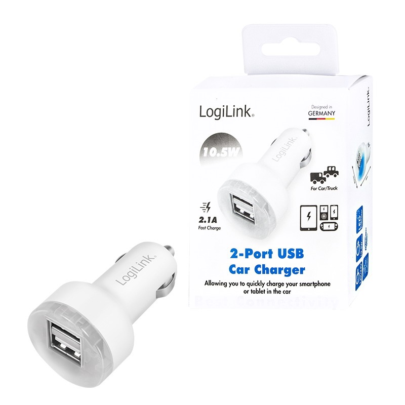 Logilink PA0227 USB autós töltő, 10,5W
