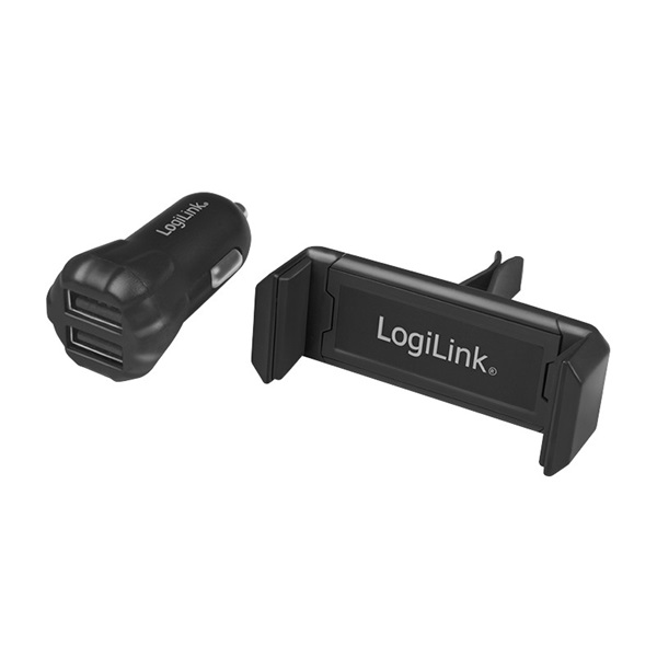 Logilink PA0203 USB autós töltő + mobiltartó