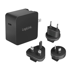 Logilink PA0302 USB utazási töltő, GaN, 1 port, USB-CF, 65 W, PD-vel