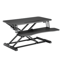 Logilink EO0054 Ülő/álló asztali átalakító billentyűzet tálcával, 20 kg-ig, elektromosan állítható, fekete