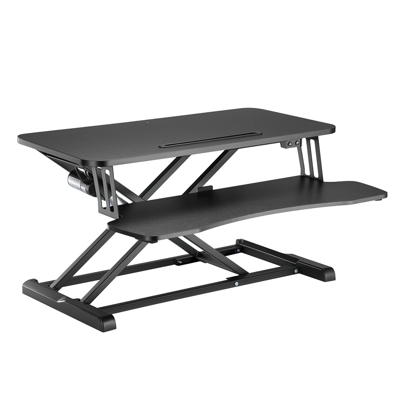 Logilink EO0054 Ülő/álló asztali átalakító billentyűzet tálcával, 20 kg-ig, elektromosan állítható, fekete