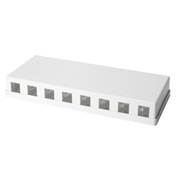 Logilink NK4035 Üres doboz 8 Keystone modulhoz, felületre szerelhető, fehér