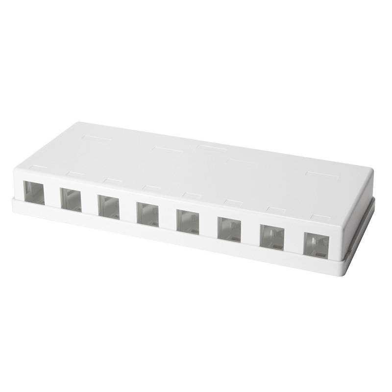 Logilink NK4035 Üres doboz 8 Keystone modulhoz, felületre szerelhető, fehér