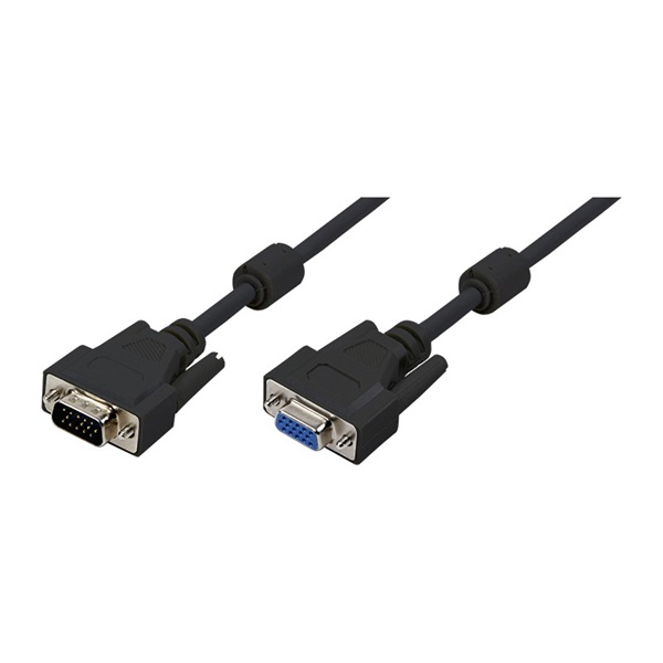 Logilink CV0006 VGA kábel, HD15/M   HD15/F, 1080p, 2x ferrit, 5 m