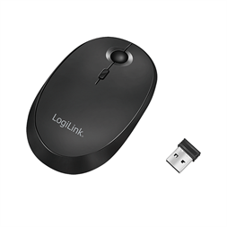 Logilink ID0204 Vezeték nélküli és Bluetooth kettős egér, 2,4 GHz, 800/1200/1600 dpi, fekete