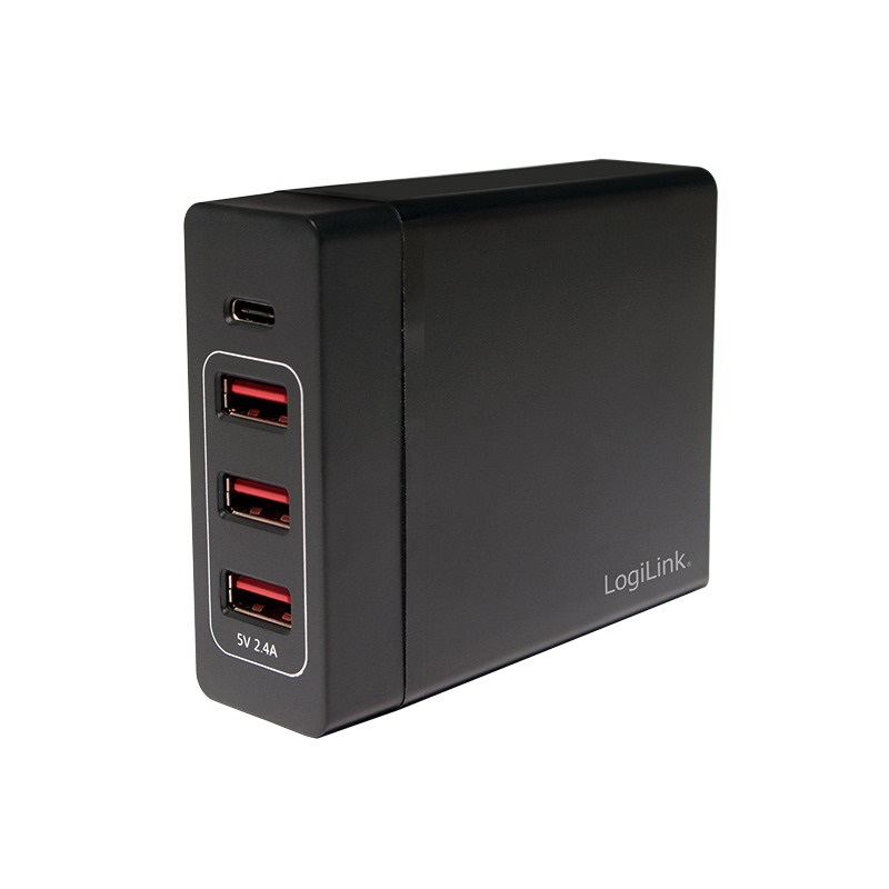 Logilink PA0122 asztali töltő, 3x USB AF + 1xUSB-C  F, 72W