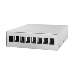 Logilink NP0093 konszolidációs pontdoboz 8-port, asztali/fali/sínre szerelheto, szürke