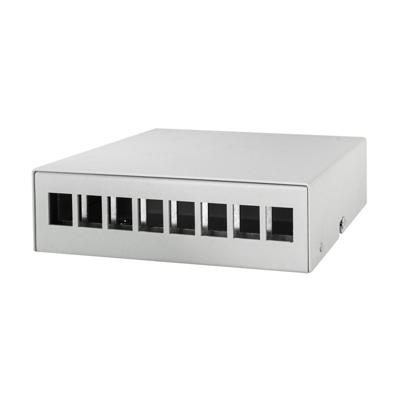 Logilink NP0093 konszolidációs pontdoboz 8-port, asztali/fali/sínre szerelheto, szürke