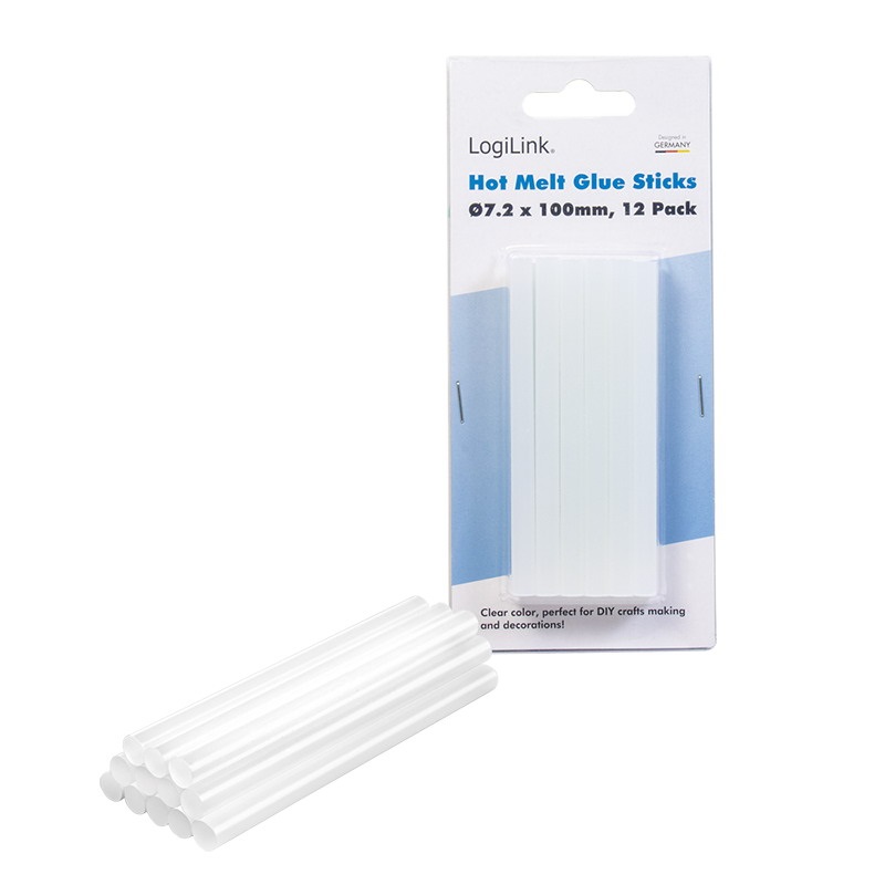 Logilink WZ0053 ragasztó pisztpoly rudak O7,2 mm, 12 db, alkalmas WZ0050