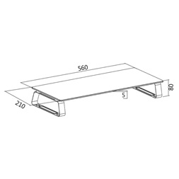 Logilink BP0027 üveg monitorállvány