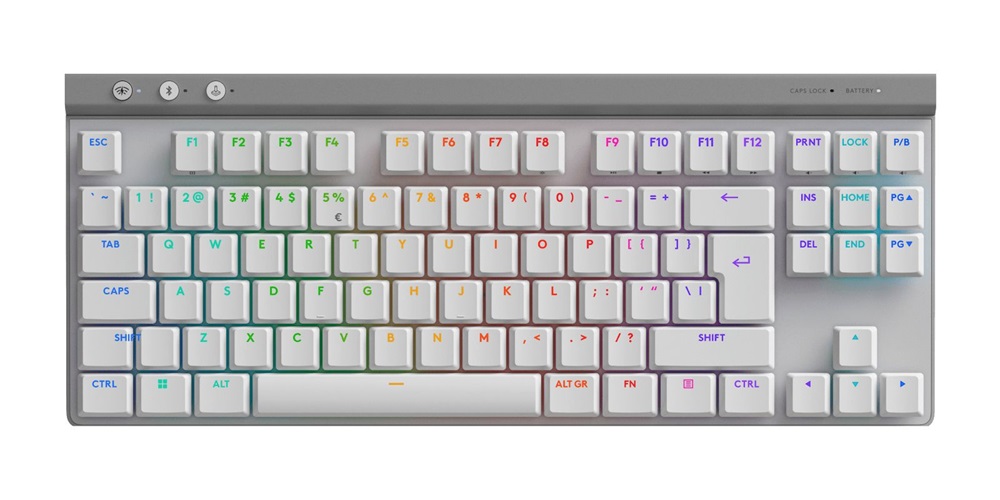 Logitech 920-012539 G515 LIGHTSPEED TKL US fehér vezeték nélküli billentyűzet
