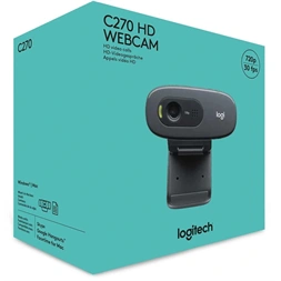 Logitech C270 720p fekete mikrofonos webkamera