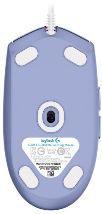 Logitech G203 Lightsync lila gamer egér