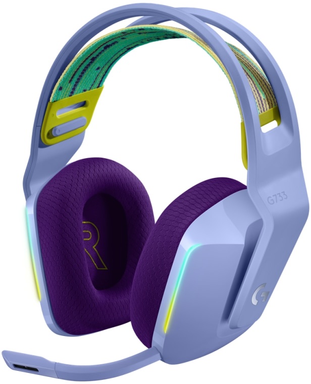 Logitech G733 Lightspeed Wireless RGB lila gamer headset