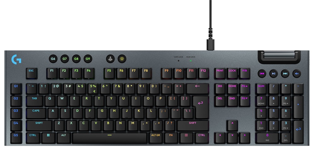 Logitech G915 X Corded  US vezetékes fekete billentyűzet