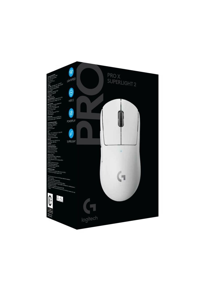 Logitech G PRO X SUPERLIGHT 2 LIGHTSPEED vezeték nélküli fehér gamer egér
