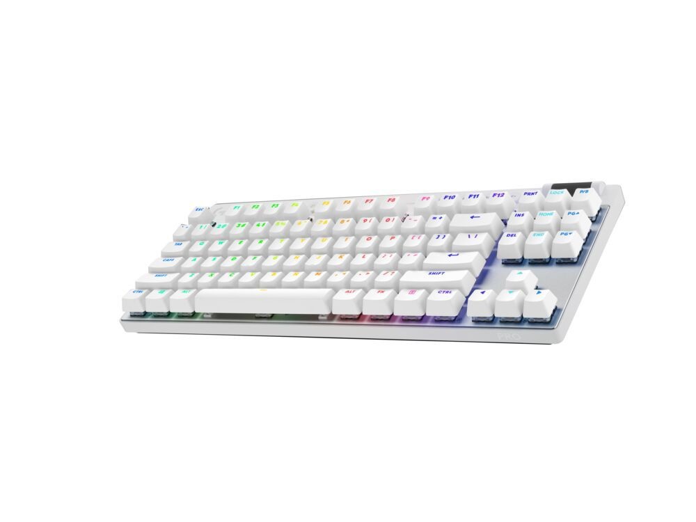 Logitech G PRO X TKL LIGHTSPEED UK vezeték nélküli RGB fehér gamer billentyűzet