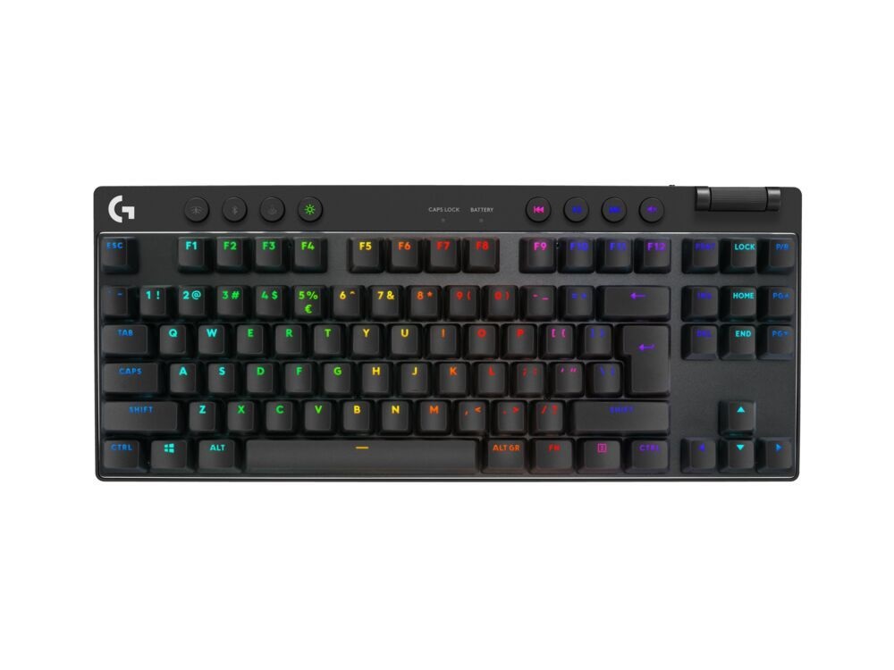 Logitech G PRO X TKL LIGHTSPEED UK vezeték nélküli RGB fekete gamer billentyűzet