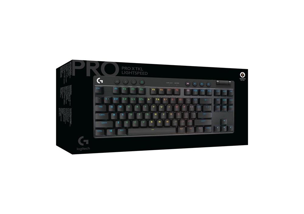 Logitech G PRO X TKL LIGHTSPEED UK vezeték nélküli RGB fekete gamer billentyűzet