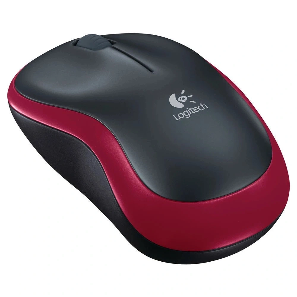 Logitech M185 vezeték nélküli piros notebook egér