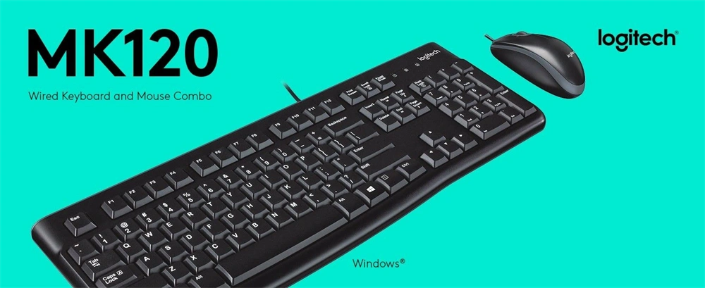 Logitech MK120 HUN fekete USB billentyűzet + egér