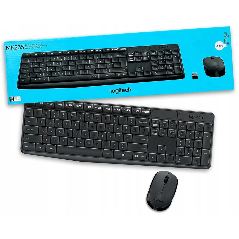 Logitech MK235 HUN fekete vezeték nélküli billentyűzet + egér
