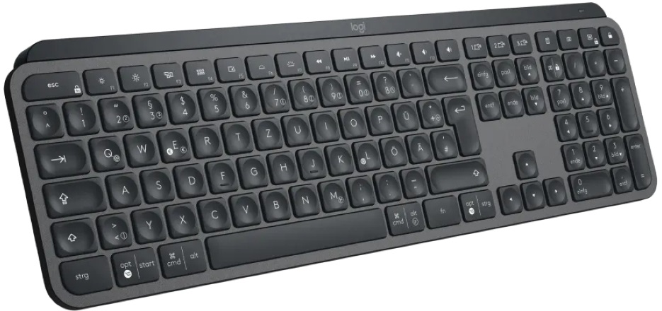 Logitech MX Keys Advanced Wireless Illuminated német nyelvű grafit billentyűzet