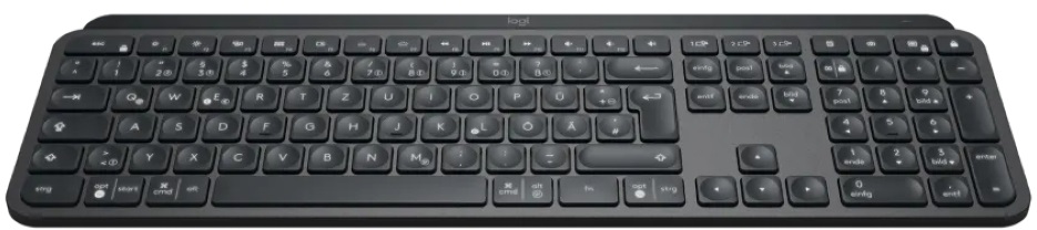 Logitech MX Keys Advanced Wireless Illuminated német nyelvű grafit billentyűzet