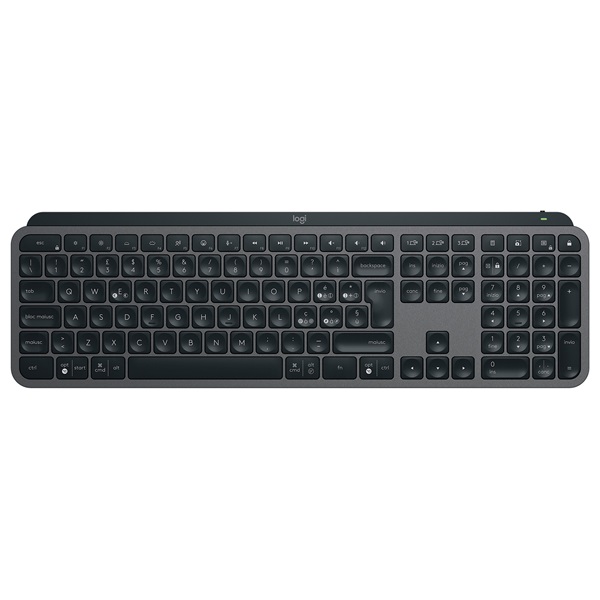 Logitech  MX Keys S lézergravírozott magyar kiosztású grafitszürke vezeték nélküli billentyűzet
