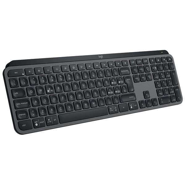 Logitech  MX Keys S lézergravírozott magyar kiosztású grafitszürke vezeték nélküli billentyűzet