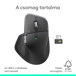 Logitech MX Master 4 for MAC vezeték nélküli fekete egér