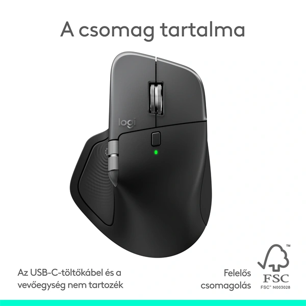 Logitech MX Master 4 for MAC vezeték nélküli fekete egér