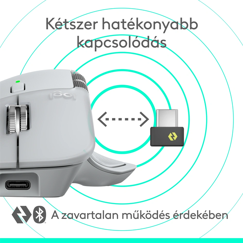 Logitech MX Master 4 for MAC vezeték nélküli halványszürke egér