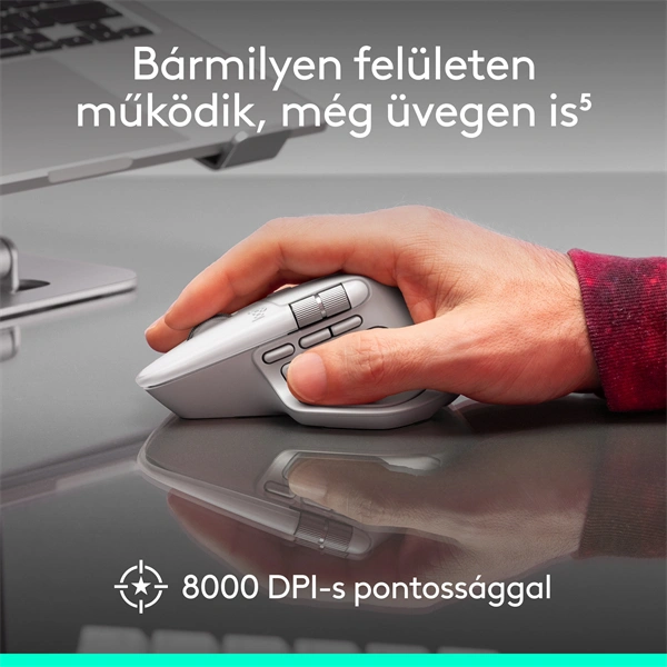 Logitech MX Master 4 for MAC vezeték nélküli halványszürke egér