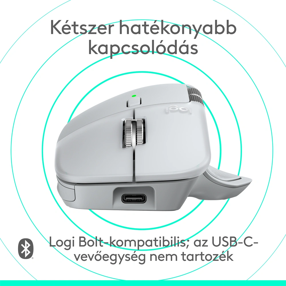 Logitech MX Master 4 for MAC vezeték nélküli halványszürke egér