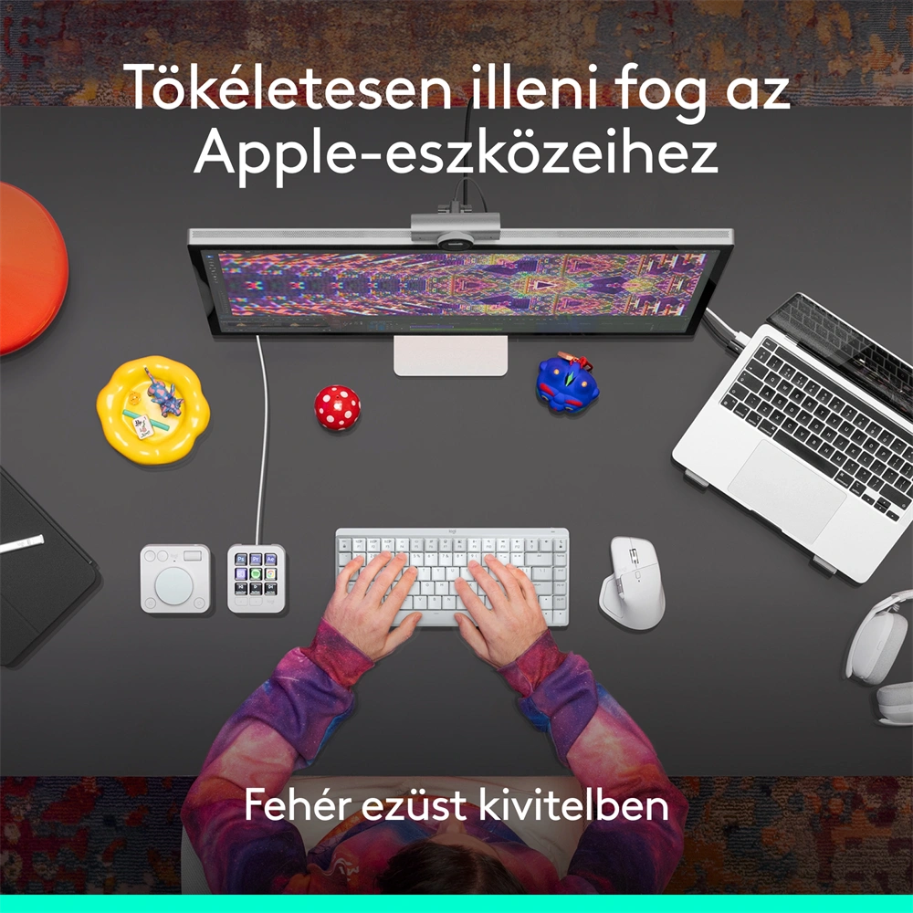 Logitech MX Master 4 for MAC vezeték nélküli halványszürke egér