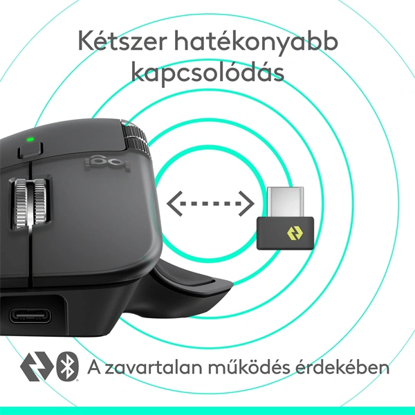Logitech MX Master 4 vezeték nélküli grafitszürke egér