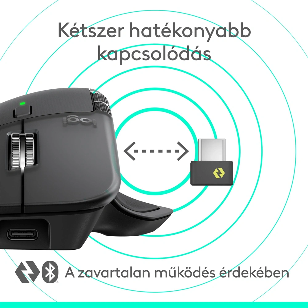 Logitech MX Master 4 vezeték nélküli grafitszürke egér