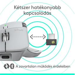 Logitech MX Master 4 vezeték nélküli halványszürke egér