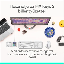 Logitech MX Master 4 vezeték nélküli halványszürke egér