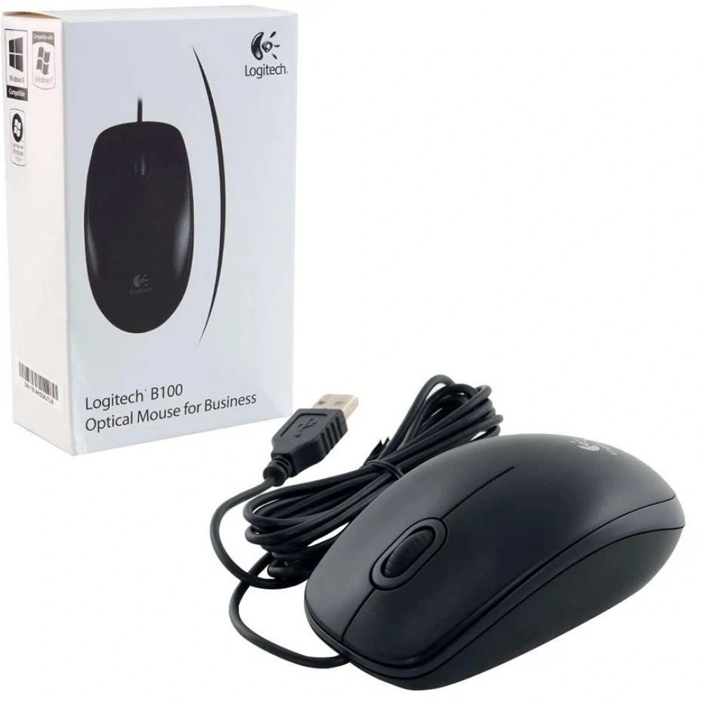 Logitech OEM B100 USB fekete egér