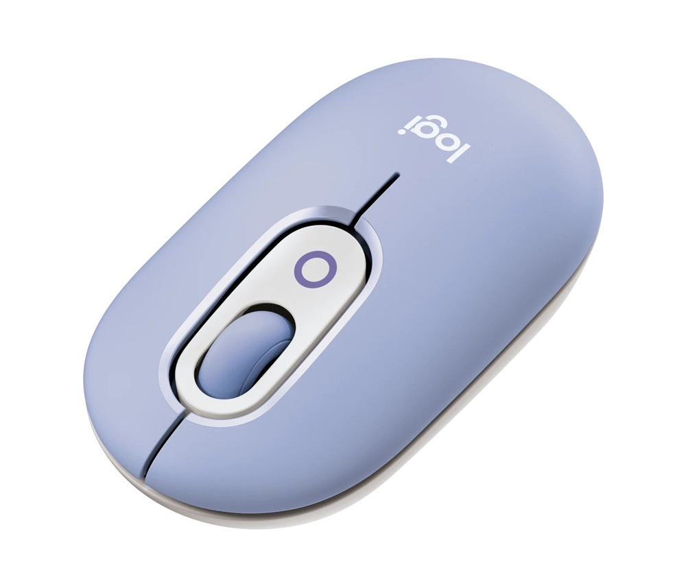 Logitech POP with emoji vezeték nélküli lila egér