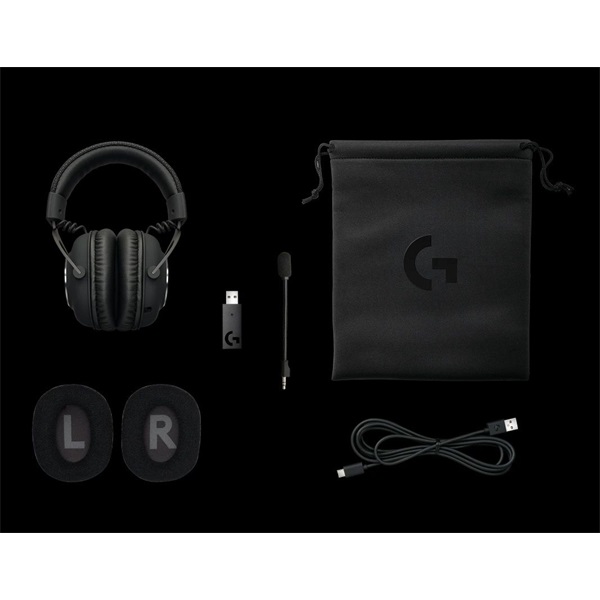 Logitech PRO X Lightspeed Wireless fekete gamer headset (Használt - B)