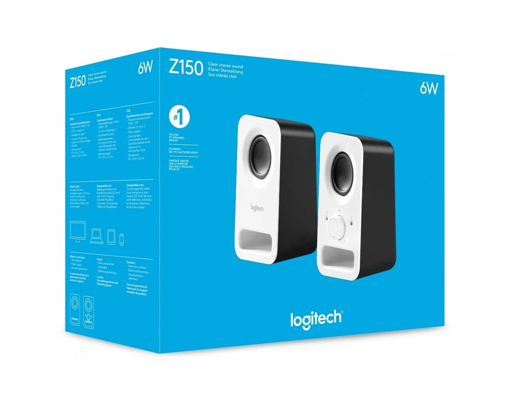 Logitech Z150 jack 2.0 6W fehér hangszóró