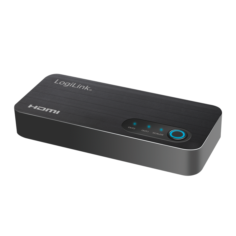 Logilink HD0059 HDMI-elosztó, 1x2-port, 4K/60 Hz, HDCP, HDR, CEC, leskálázó