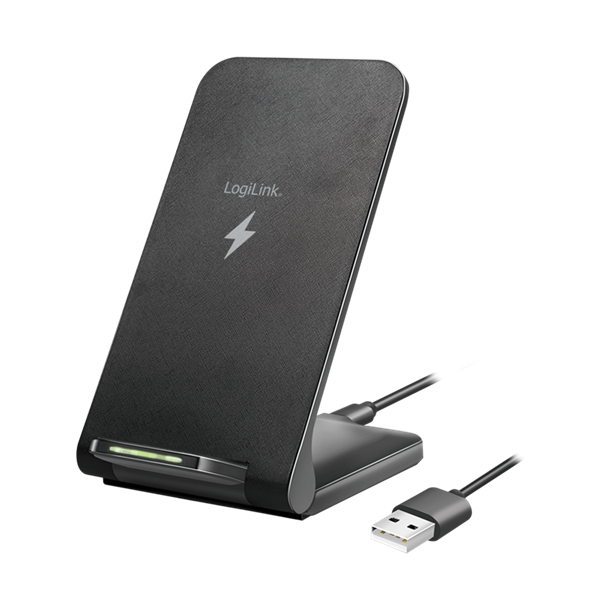 Logilink PA0315 Okostelefon állvány vezeték nélküli töltés funkcióval, 2 tekercs, 15 W, fekete