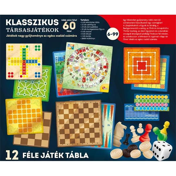 Ludoteca klasszikus játékok több, mint 60 féle - társasjáték gyűjtemény