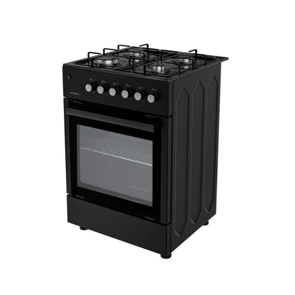 Luxell 663S-40FB fekete, szabadonálló, gáz, kombinált, főzőzóna: 4, tűzhely